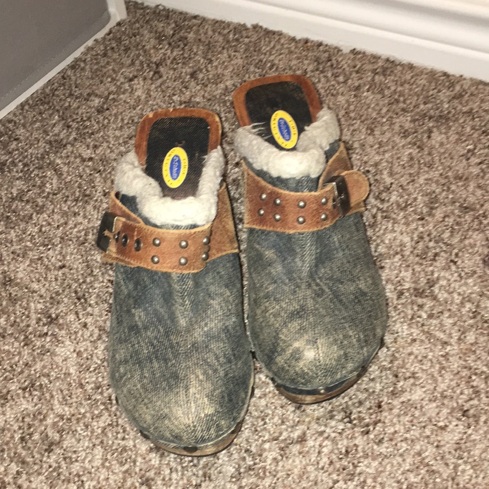Real wood and leather dr scholls